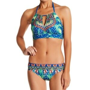 La Moda True Colors Animal Print Bikini Top‎ - Size M - NWT